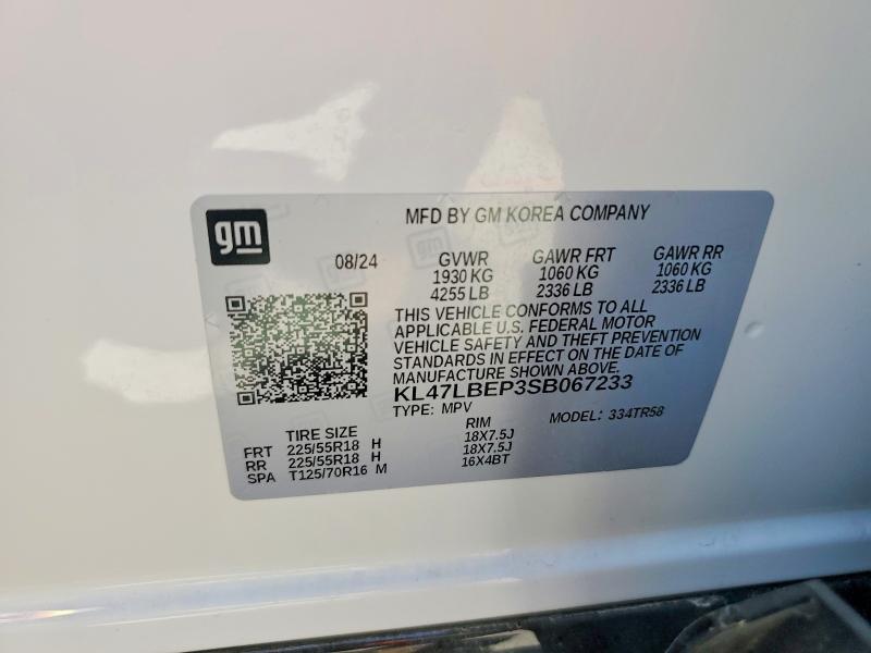 51011816 :رقم المزاد ، KL47LBEP3SB067233 vin ، 2025 Buick Envista مزاد بيع