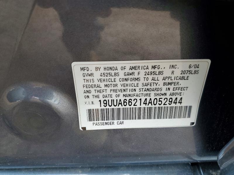 49271196 :رقم المزاد ، 19UUA66214A052944 vin ، 2004 Acura Tl مزاد بيع