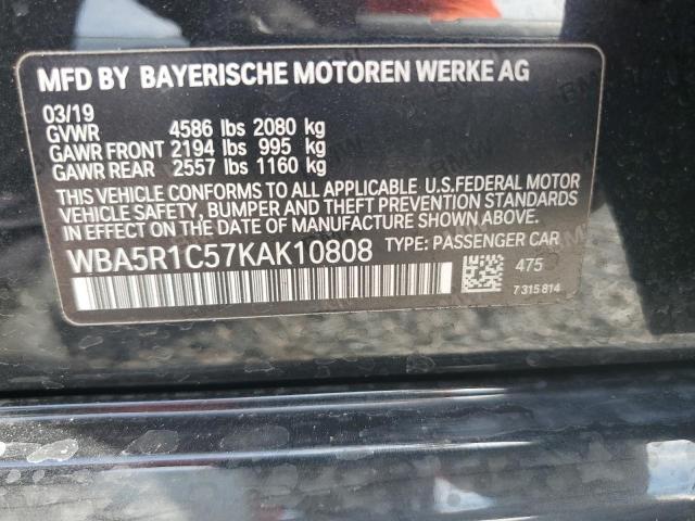 2019 Bmw 330i მანქანა იყიდება აუქციონზე, vin: WBA5R1C57KAK10808, აუქციონის ნომერი: 50615876