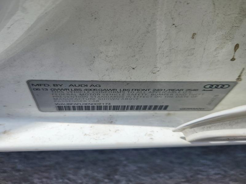 50229116 :رقم المزاد ، WAUBFAFL0EN002174 vin ، 2014 Audi A4 مزاد بيع