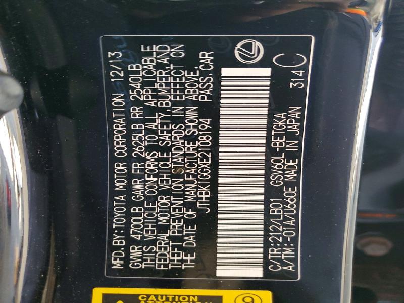 Продаж на аукціоні авто 2014 Lexus Es 350, vin: JTHBK1GGXE2108194, номер лоту: 49286606