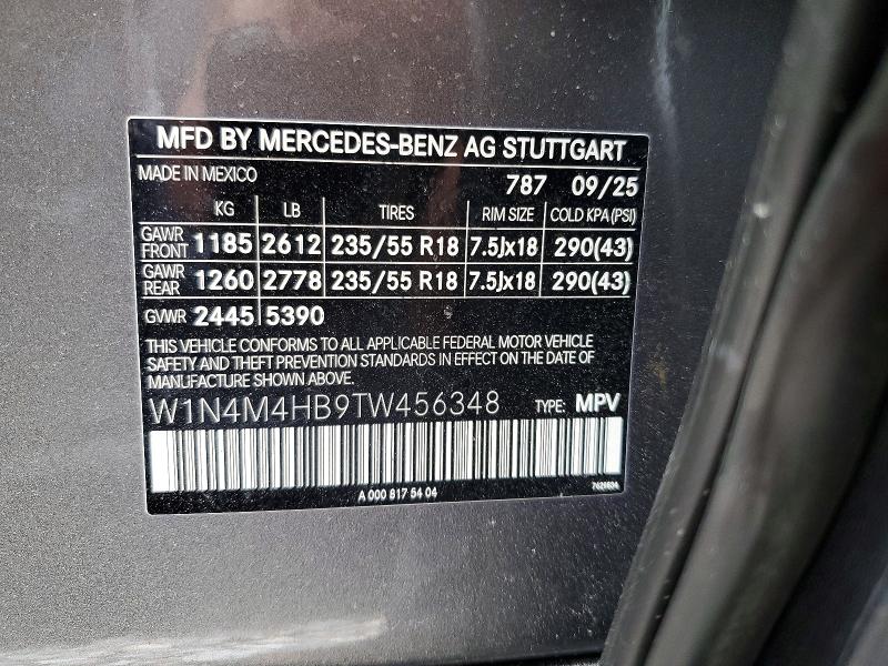 Продажа на аукционе авто 2026 Mercedes-benz Glb, vin: W1N4M4HB9TW456348, номер лота: 50721316