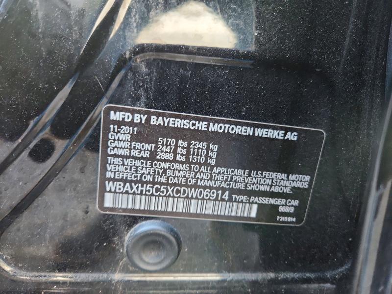 47212566 :رقم المزاد ، WBAXH5C5XCDW06914 vin ، 2012 Bmw 528 مزاد بيع