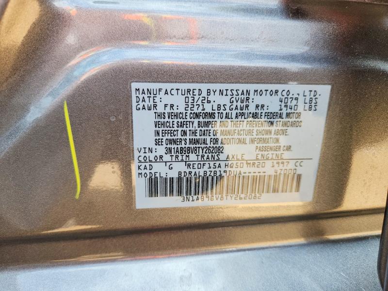 Продажа на аукционе авто 2026 Nissan Sentra, vin: 3N1AB9BV8TY262082, номер лота: 51154626