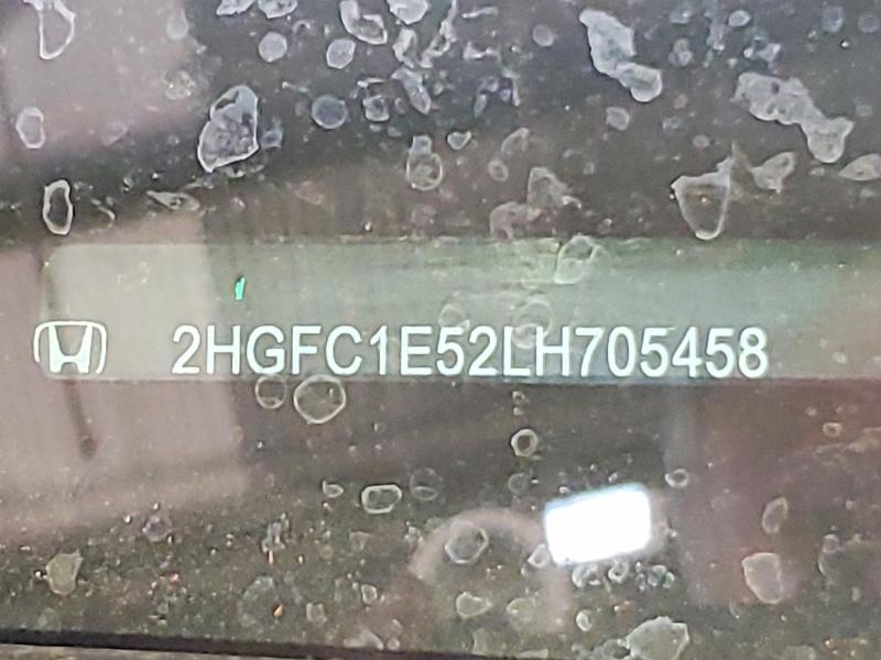 2020 Honda Civic მანქანა იყიდება აუქციონზე, vin: 2HGFC1E52LH705458, აუქციონის ნომერი: 51011266