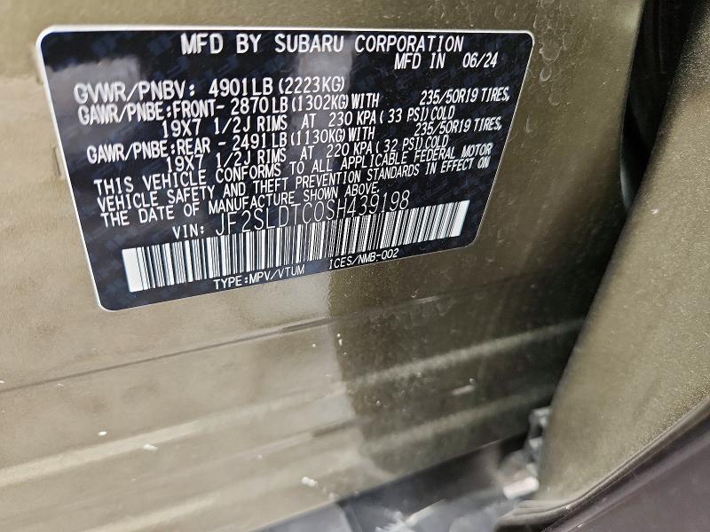 Продаж на аукціоні авто 2025 Subaru Forester, vin: JF2SLDTC0SH439198, номер лоту: 49076306