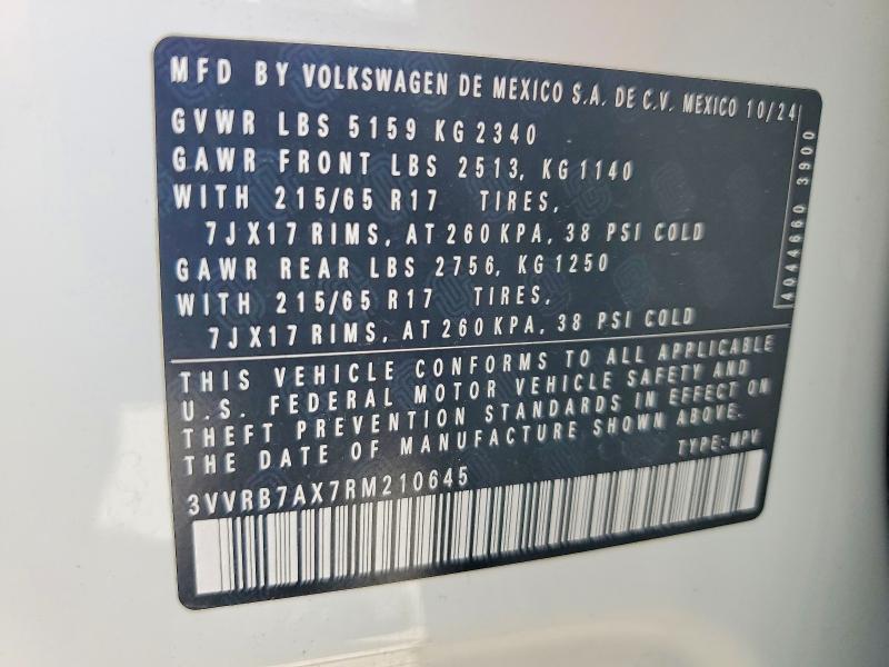 Продажа на аукционе авто 2024 Volkswagen Tiguan, vin: 3VVRB7AX7RM210645, номер лота: 49364836