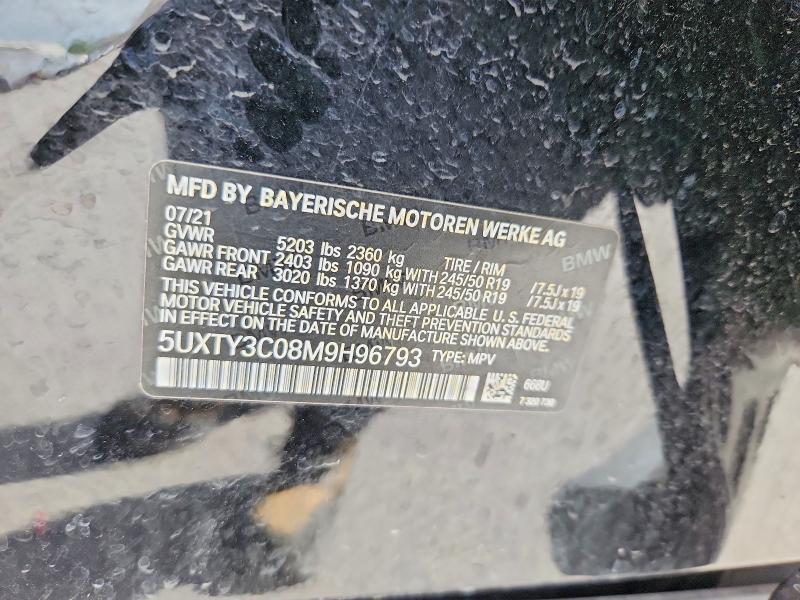 Aukcja sprzedaży 2021 Bmw X3, vin: 5UXTY3C08M9H96793, numer aukcji: 48601646