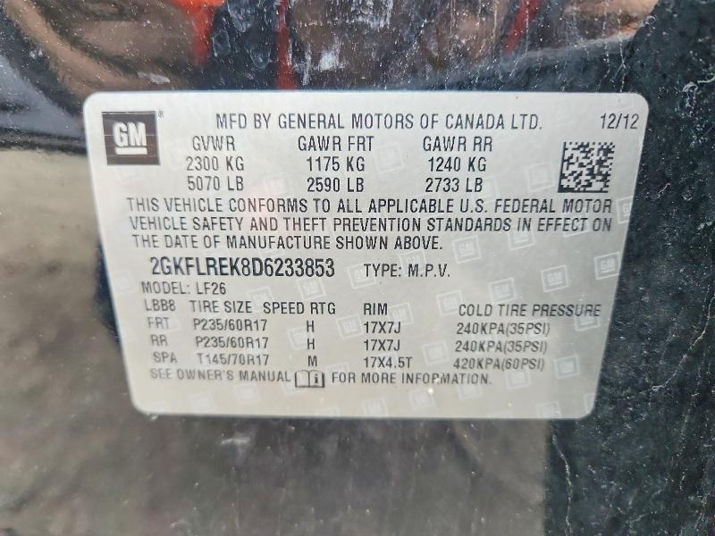 Продаж на аукціоні авто 2013 Gmc Terrain, vin: 2GKFLREK8D6233853, номер лоту: 49885216