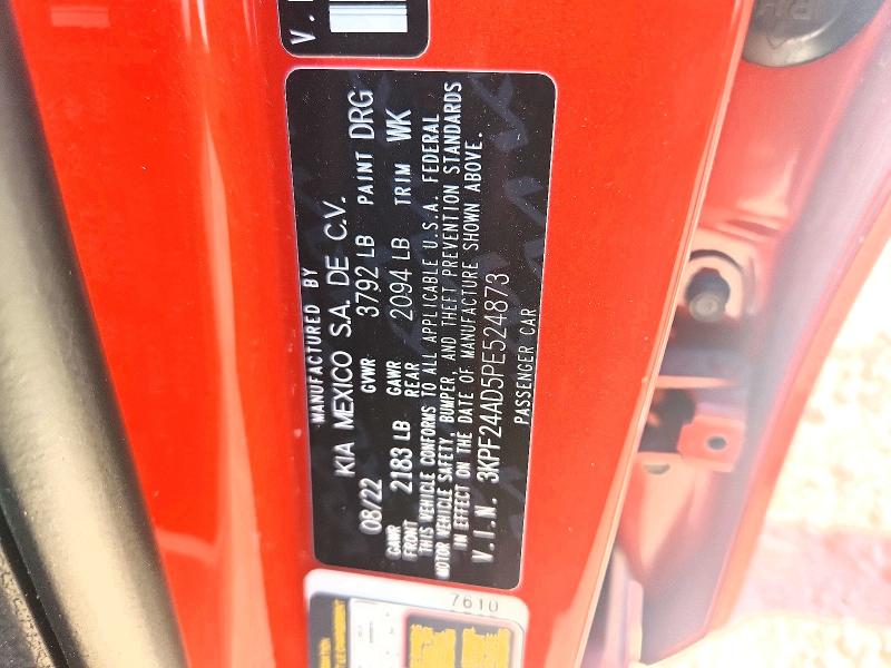 Aukcja sprzedaży 2023 Kia Forte, vin: 3KPF24AD5PE524873, numer aukcji: 51620896