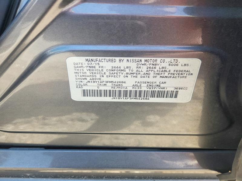 Aukcja sprzedaży 2015 Infiniti Q70 3.7, vin: JN1BY1AP3FM542684, numer aukcji: 50809906