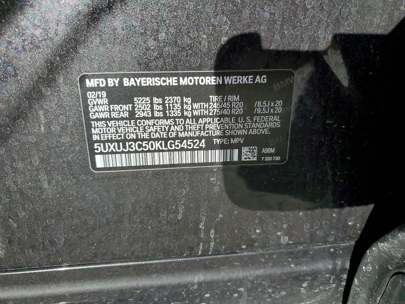 Продаж на аукціоні авто 2019 Bmw X4, vin: 5UXUJ3C50KLG54524, номер лоту: 50478706