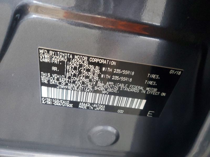 2018 Toyota Rav4 მანქანა იყიდება აუქციონზე, vin: JTMYFREV8JD116471, აუქციონის ნომერი: 51536306