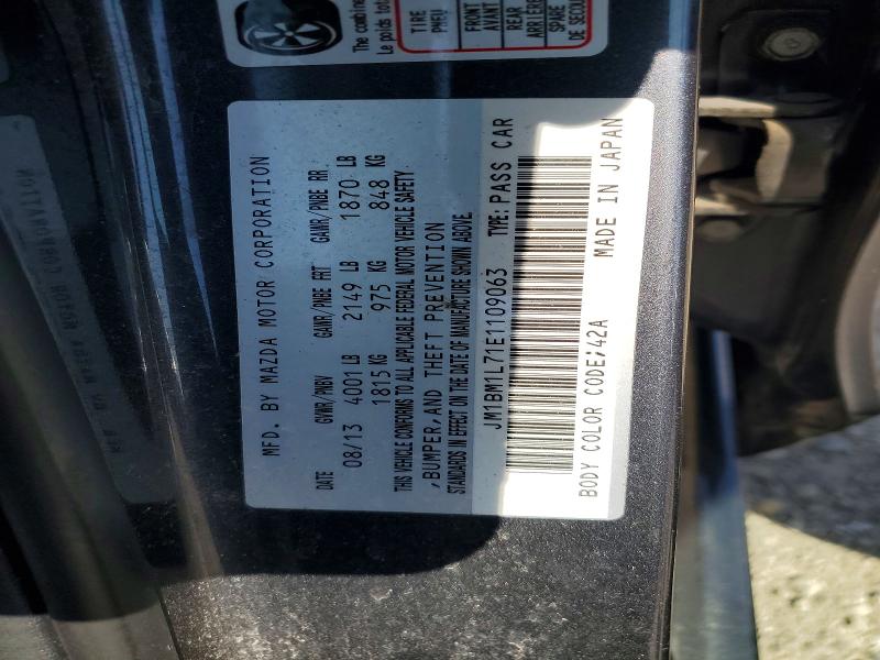 Aukcja sprzedaży 2014 Mazda 3, vin: JM1BM1L71E1109063, numer aukcji: 50962646