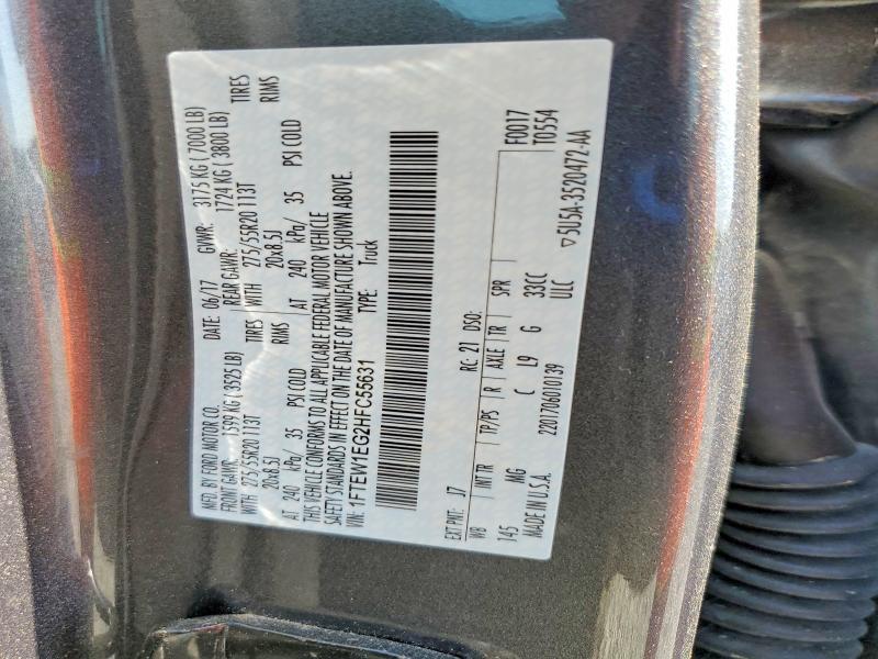 51005916 :رقم المزاد ، 1FTEW1EG2HFC55631 vin ، 2017 Ford F150 مزاد بيع