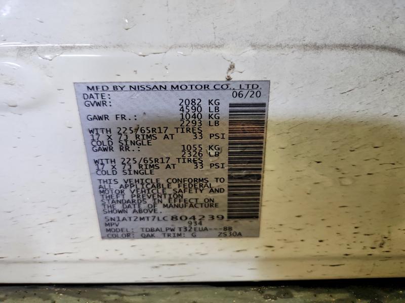 Продажа на аукционе авто 2020 Nissan Rogue, vin: 5N1AT2MT7LC804239, номер лота: 50518516