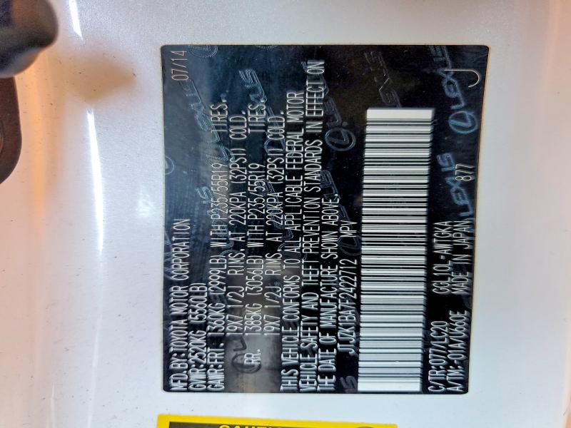 2015 Lexus Rx მანქანა იყიდება აუქციონზე, vin: JTJZK1BA7F2422712, აუქციონის ნომერი: 49804046