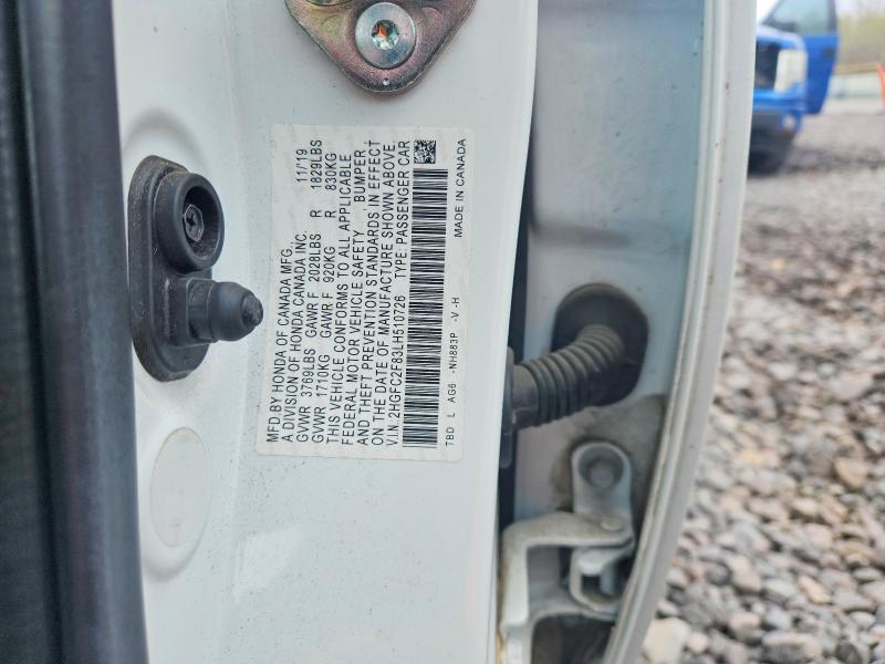 49486066 :رقم المزاد ، 2HGFC2F83LH510726 vin ، 2020 Honda Civic مزاد بيع
