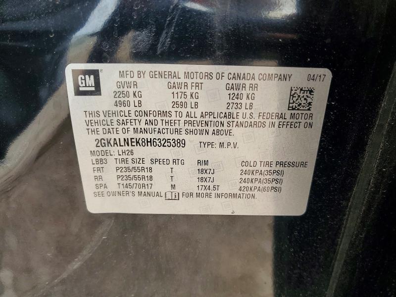 Продажа на аукционе авто 2017 Gmc Terrain, vin: 2GKALNEK8H6325389, номер лота: 48853316