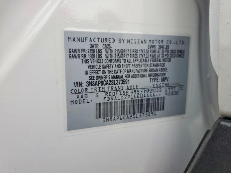 Aukcja sprzedaży 2025 Nissan Kicks, vin: 3N8AP6CA2SL373591, numer aukcji: 51252746