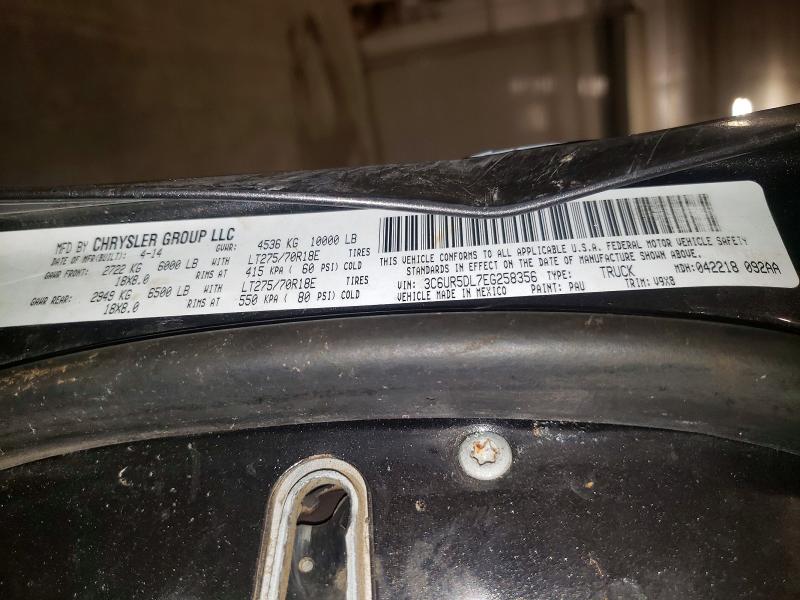 2014 Ram 2500 მანქანა იყიდება აუქციონზე, vin: 3C6UR5DL7EG258356, აუქციონის ნომერი: 50988466