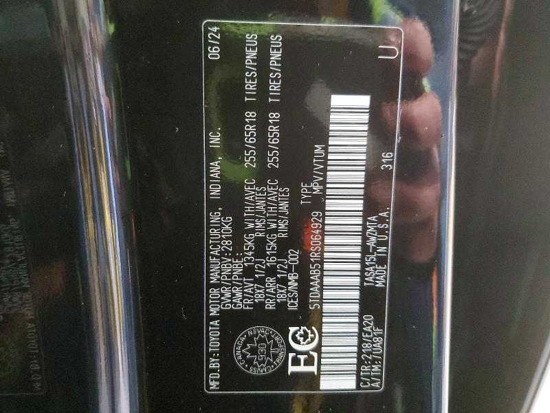 Aukcja sprzedaży 2024 Toyota Grand Highlander, vin: 5TDAAAB51RS064929, numer aukcji: 49609386