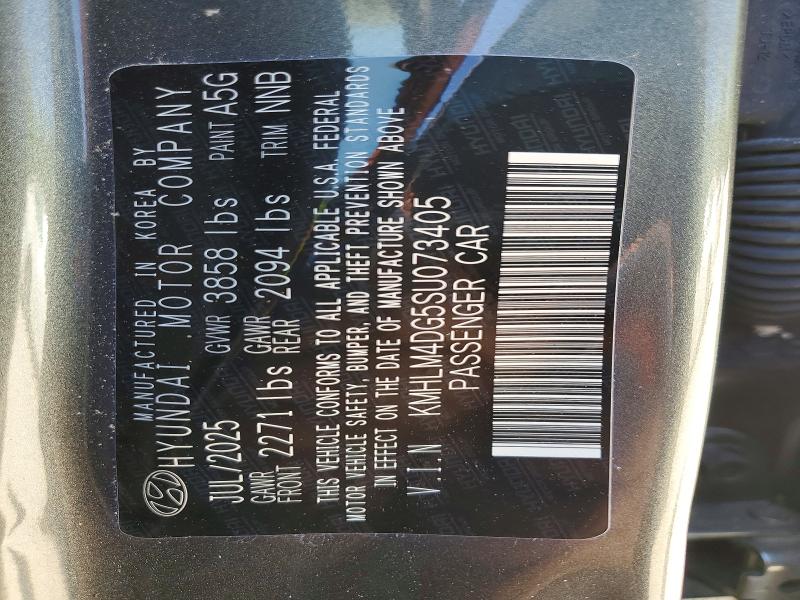 Продаж на аукціоні авто 2025 Hyundai Elantra, vin: KMHLM4DG5SU073405, номер лоту: 50481356