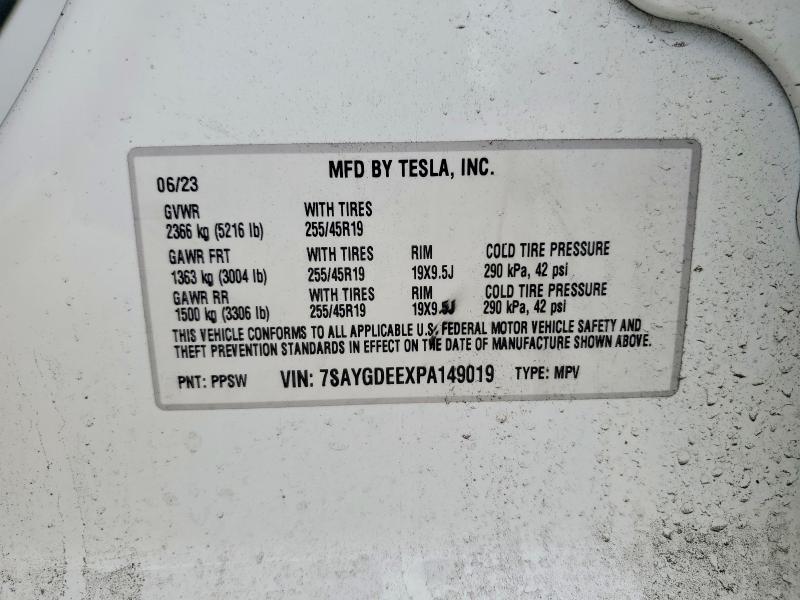 Aukcja sprzedaży 2023 Tesla Model Y, vin: 7SAYGDEEXPA149019, numer aukcji: 51242696