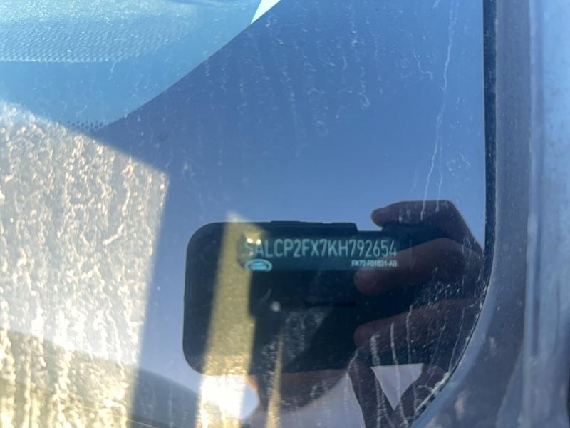 50187186 :رقم المزاد ، SALCP2FX7KH792654 vin ، 2019 Land Rover Discovery Sport مزاد بيع