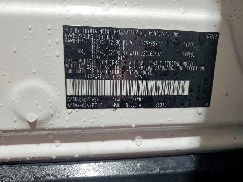 Aukcja sprzedaży 2023 Toyota Rav4 Hybrid, vin: 4T3RWRFV3PU108227, numer aukcji: 49643356