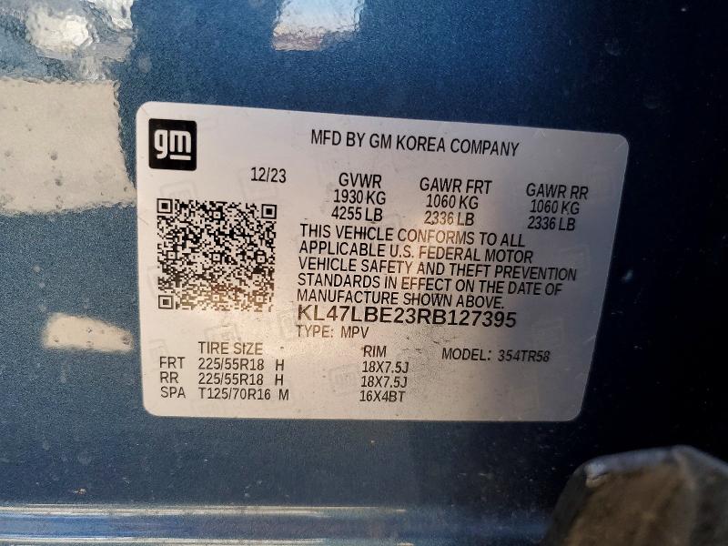 2024 Buick Envista მანქანა იყიდება აუქციონზე, vin: KL47LBE23RB127395, აუქციონის ნომერი: 47246976