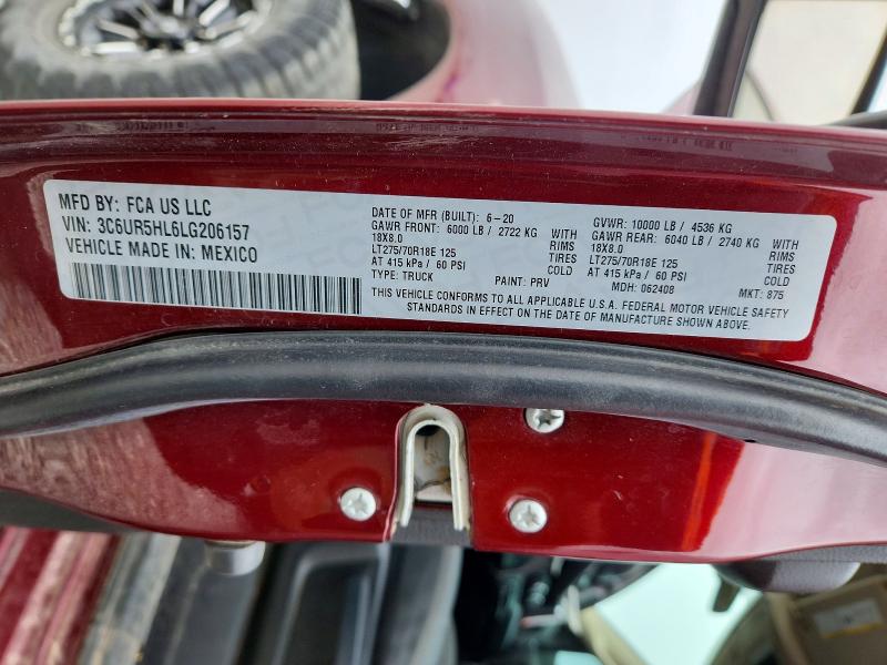 Продажа на аукционе авто 2020 Ram 2500, vin: 3C6UR5HL6LG206157, номер лота: 48289346