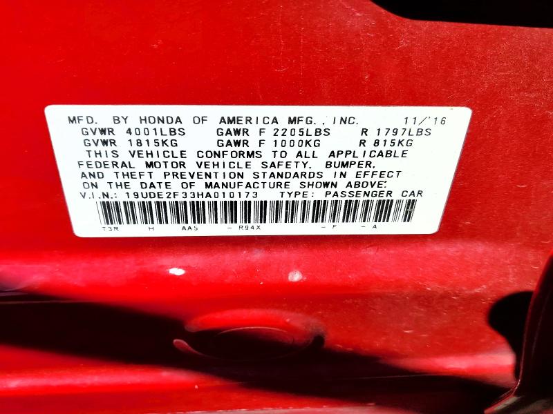 2017 Acura Ilx მანქანა იყიდება აუქციონზე, vin: 19UDE2F33HA010173, აუქციონის ნომერი: 49481256