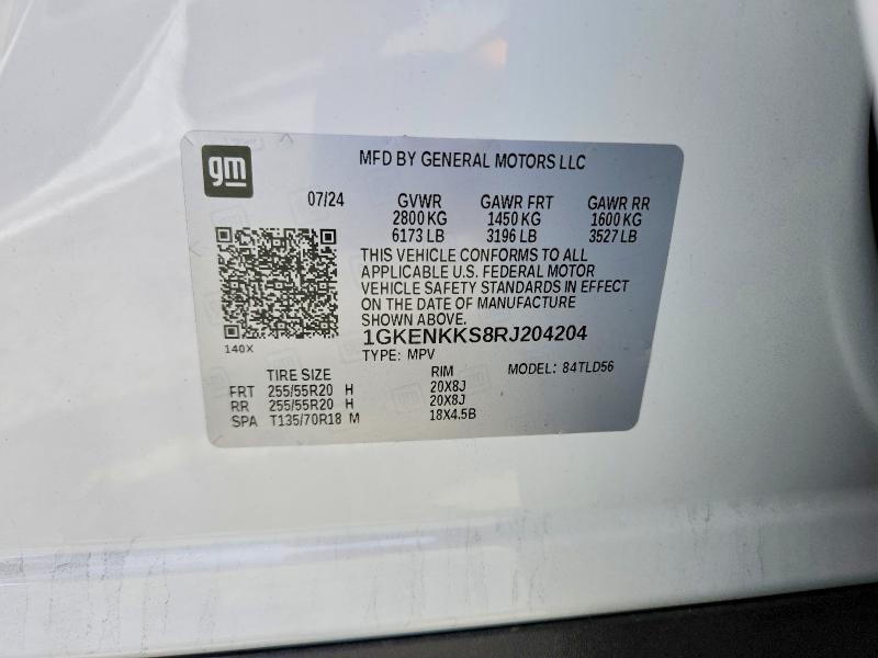 Продаж на аукціоні авто 2024 Gmc Acadia, vin: 1GKENKKS8RJ204204, номер лоту: 51827346