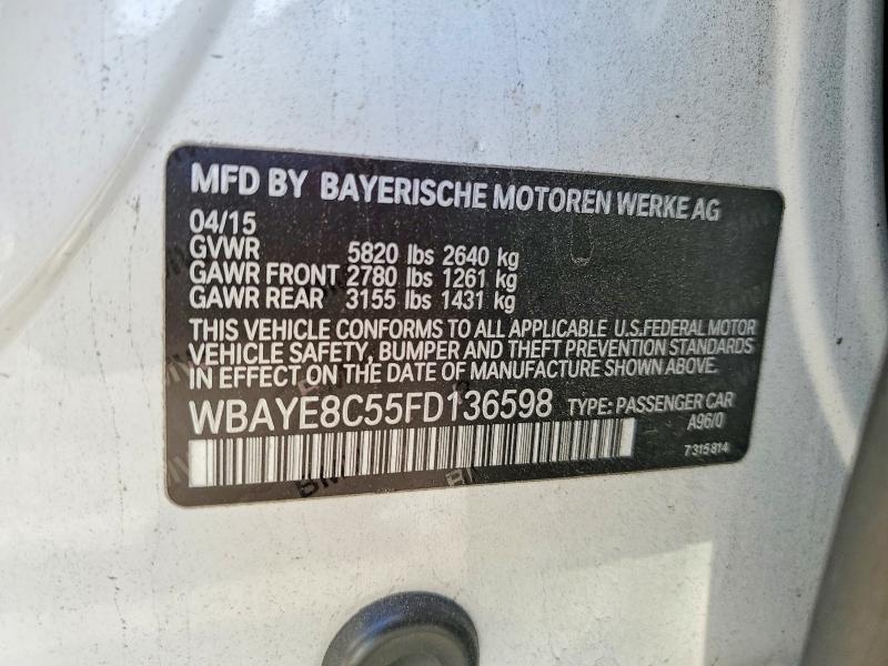 Продажа на аукционе авто 2015 Bmw Alpina B7, vin: WBAYE8C55FD136598, номер лота: 50558176