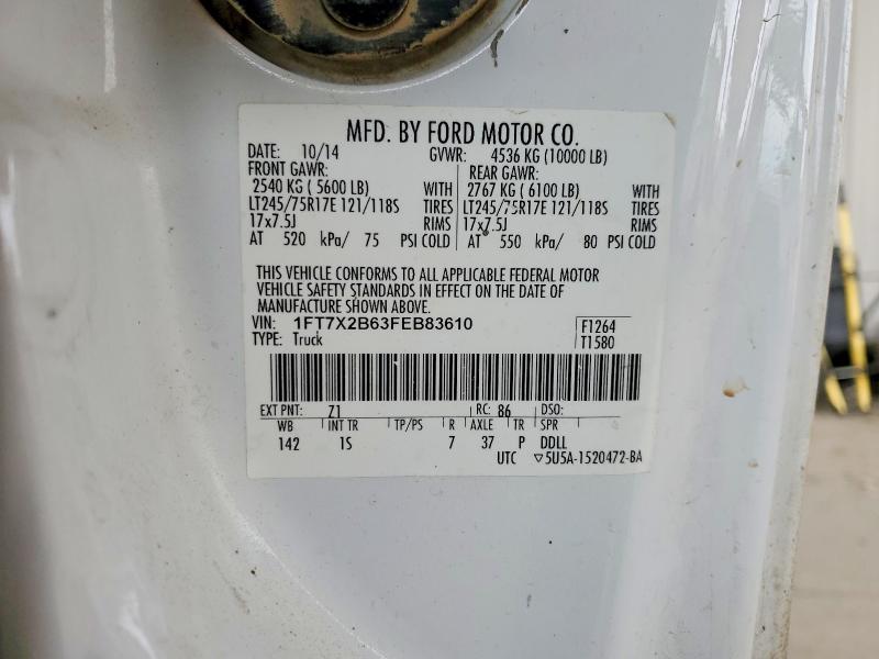 Aukcja sprzedaży 2015 Ford F250, vin: 1FT7X2B63FEB83610, numer aukcji: 47751836