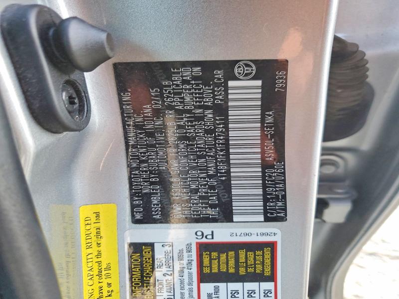 Продажа на аукционе авто 2015 Toyota Camry, vin: 4T4BF1FK1FR479411, номер лота: 48788656