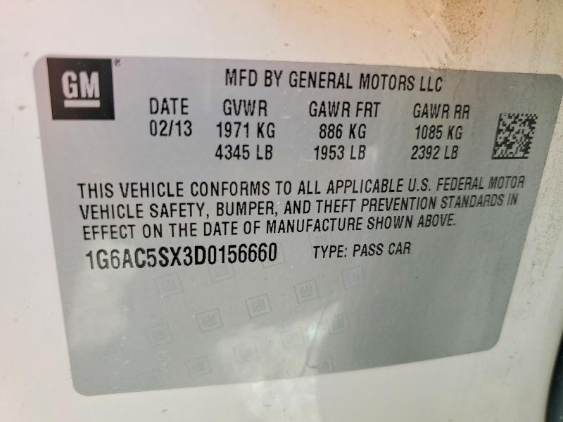 Продажа на аукционе авто 2013 Cadillac Ats, vin: 1G6AC5SX3D0156660, номер лота: 51011576