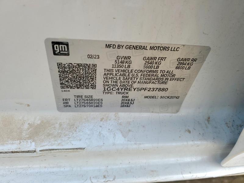 Продаж на аукціоні авто 2023 Chevrolet Silverado, vin: 1GC4YREY5PF237880, номер лоту: 51304966