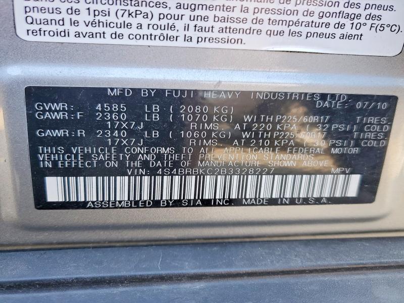 Продажа на аукционе авто 2011 Subaru Outback, vin: 4S4BRBKC2B3328227, номер лота: 50969746