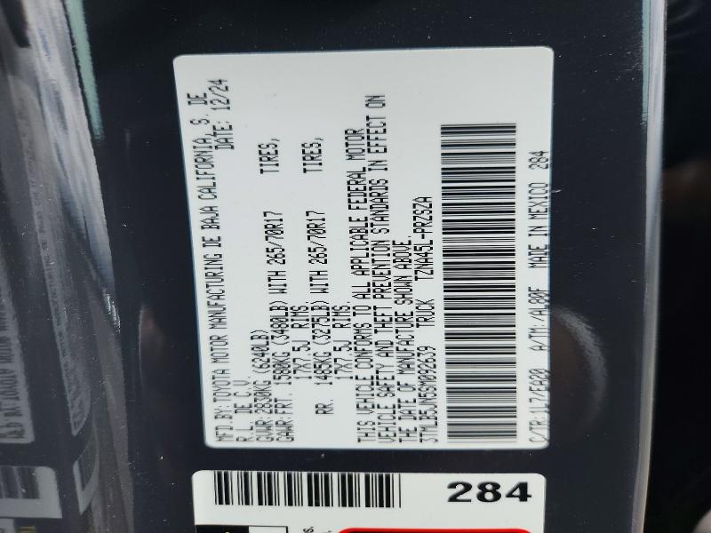 49651476 :رقم المزاد ، 3TMLB5JN5SM092639 vin ، 2025 Toyota Tacoma مزاد بيع