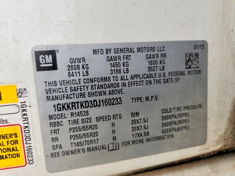 Продажа на аукционе авто 2013 Gmc Acadia, vin: 1GKKRTKD3DJ160233, номер лота: 50844696
