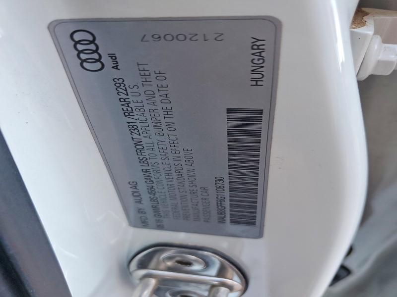 Aukcja sprzedaży 2016 Audi A3, vin: WAUB8GFF6G1108730, numer aukcji: 47752076