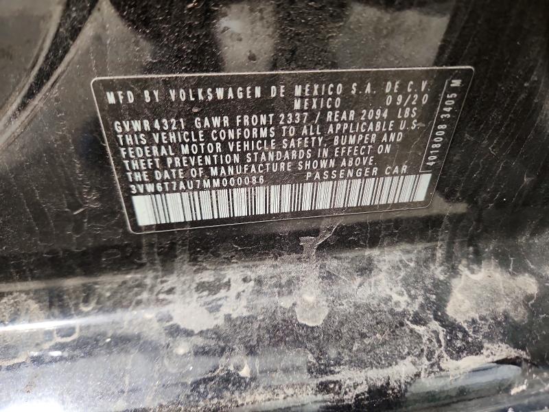 Aukcja sprzedaży 2021 Volkswagen Gti, vin: 3VW6T7AU7MM000086, numer aukcji: 50567816