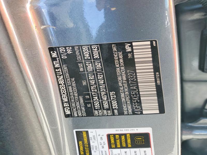 Aukcja sprzedaży 2020 Mercedes-benz Gls, vin: 4JGFF5KE5LA173327, numer aukcji: 50190466