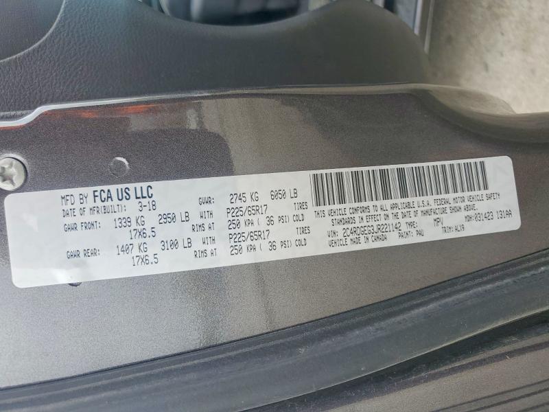 Aukcja sprzedaży 2018 Dodge Grand Caravan, vin: 2C4RDGEG3JR221142, numer aukcji: 48907296