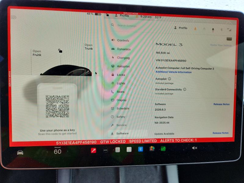 2023 Tesla Model 3 მანქანა იყიდება აუქციონზე, vin: 5YJ3E1EA4PF458190, აუქციონის ნომერი: 50792316