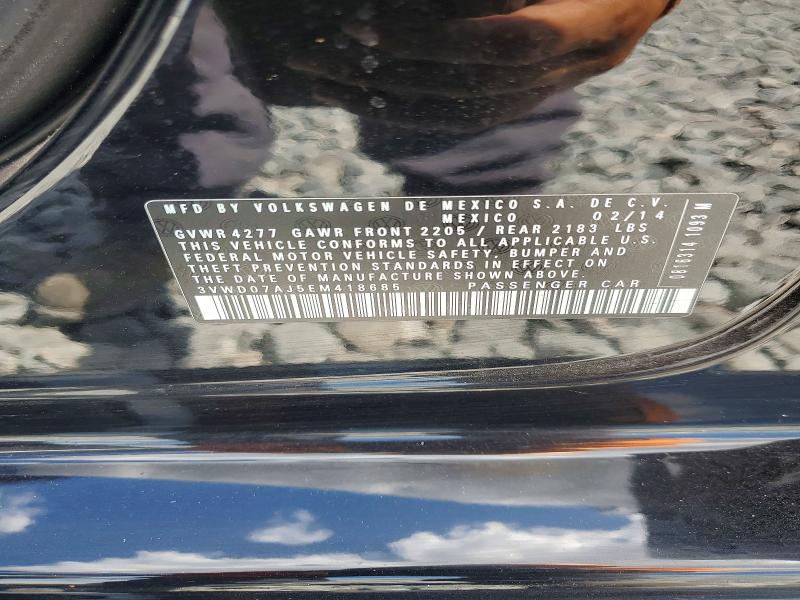 Aukcja sprzedaży 2014 Volkswagen Jetta, vin: 3VWD07AJ5EM418685, numer aukcji: 51315956