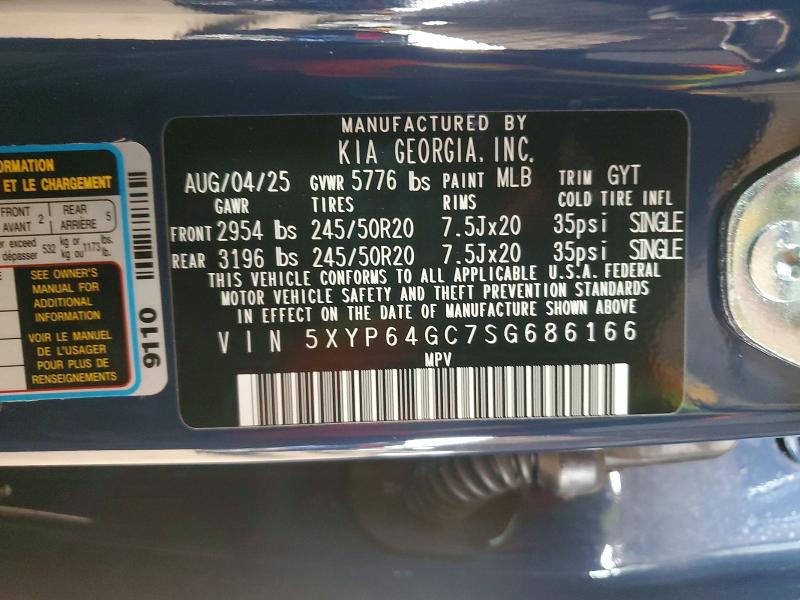 47573506 :رقم المزاد ، 5XYP64GC7SG686166 vin ، 2025 Kia Telluride مزاد بيع