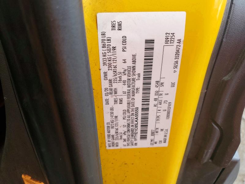51656846 :رقم المزاد ، 1FTYE1C85LKA55550 vin ، 2020 Ford Transit مزاد بيع